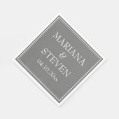 Modern minimalistisch grijs servet (Hoek)