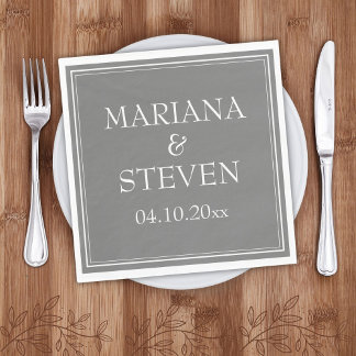 Modern minimalistisch grijs servet