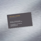 Modern minimalistisch grijs visitekaartje magneet (Voorbeeld)