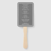 Modern minimalistisch grijs weddenschap handwaaier (Achterkant)