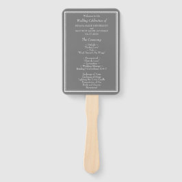 Modern minimalistisch grijs weddenschap handwaaier