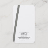 Modern minimalistisch grijs wit plein eenvoudig visitekaartje (Achterkant)