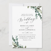 Modern minimalistisch groen huwelijk kaart (Voorkant)