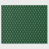 Modern minimalistisch groen kerstboompatroon cadeaupapier (Vlak)