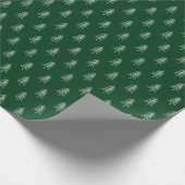 Modern minimalistisch groen kerstboompatroon cadeaupapier (Hoek)