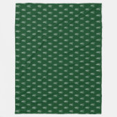 Modern minimalistisch groen kerstboompatroon fleece deken (Voorkant)
