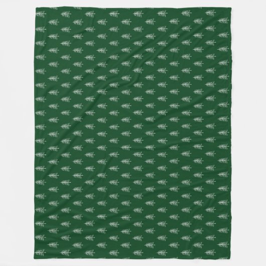 Modern minimalistisch groen kerstboompatroon fleece deken (Voorkant)