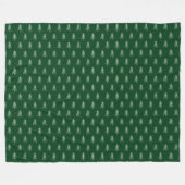 Modern minimalistisch groen kerstboompatroon fleece deken (Voorkant (Horizontaal))