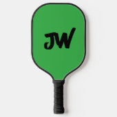 MODERN MINIMALISTISCH GROEN MONOGRAM PICKLEBALL PADDLE (Voorkant)