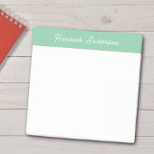 Modern Minimalistisch Groen Monogram Volledige Naa Post-it® Notes