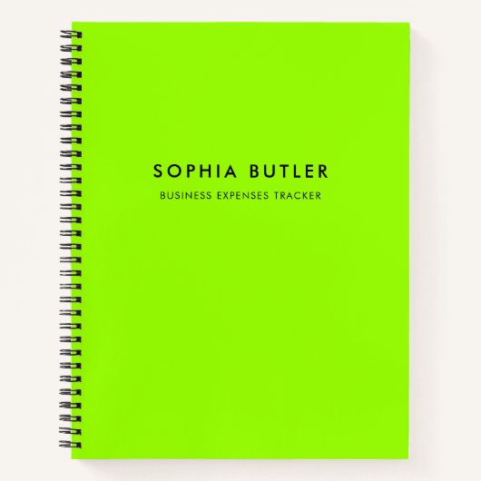 Modern minimalistisch groen Notitieboek (Voorkant)