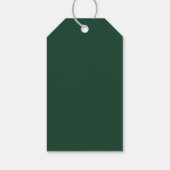 Modern Minimalistisch Groen Script Kerstmis Cadeaulabel (Achterkant)