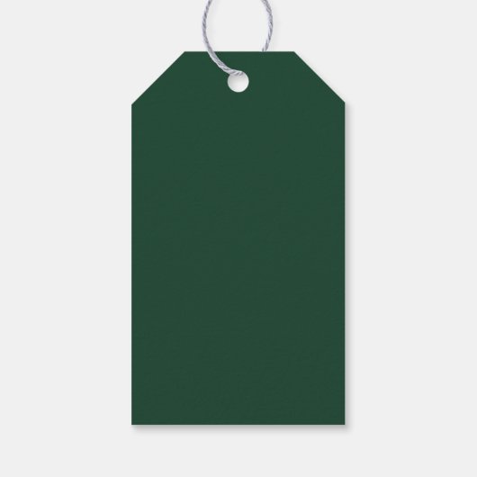 Modern Minimalistisch Groen Script Kerstmis Cadeaulabel (Achterkant)