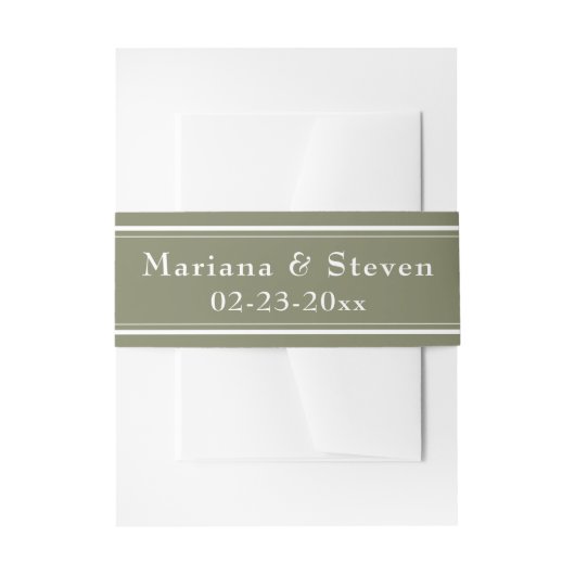 Modern minimalistisch groen uitnodigingen wikkel (Voorkant Voorbeeld)