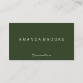 Modern minimalistisch groen visitekaartje (Voorkant)