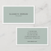 Modern minimalistisch groen Visitekaartje (Voorkant / Achterkant)