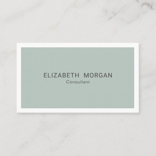 Modern minimalistisch groen Visitekaartje (Voorkant)