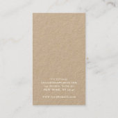 Modern minimalistisch groots monogram uniek Kraft Visitekaartje (Achterkant)