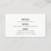 modern - minimalistisch haarstylisschaar visitekaartje (Achterkant)