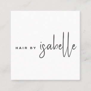 Modern minimalistisch haarstylist script vierkante visitekaartje