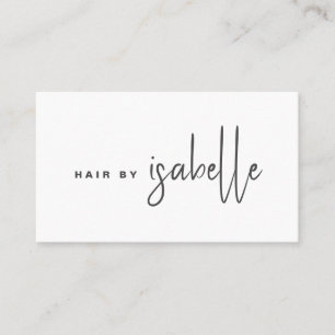 Modern minimalistisch haarstylist script visitekaartje