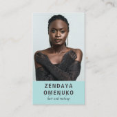 Modern minimalistisch Hair Makeup Artist Photo Squ Visitekaartje (Voorkant)