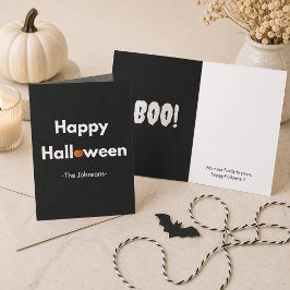 Modern Minimalistisch Halloween – Persoonlijk Kaart