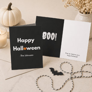 Modern Minimalistisch Halloween – Persoonlijk Kaart
