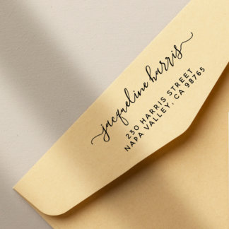 Modern & minimalistisch handgeschreven retouradres rubberstempel