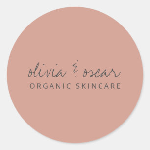 Modern minimalistisch handgeschreven Roos van het  Ronde Sticker