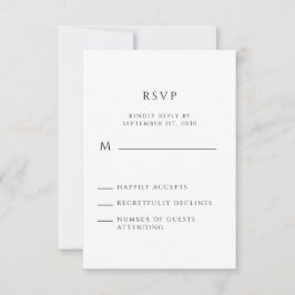 Modern Minimalistisch Handgeschreven Schrift RSVP Kaartje