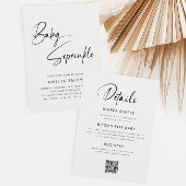 Modern minimalistisch handgeschreven script Baby s Kaart