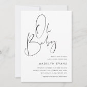 Modern minimalistisch handgeschreven script Baby s Kaart (Voorkant)