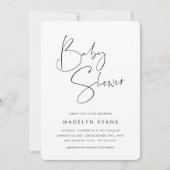 Modern minimalistisch handgeschreven script Baby s Kaart (Voorkant)