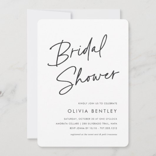 Modern minimalistisch handgeschreven script Vrijge Kaart (Voorkant)