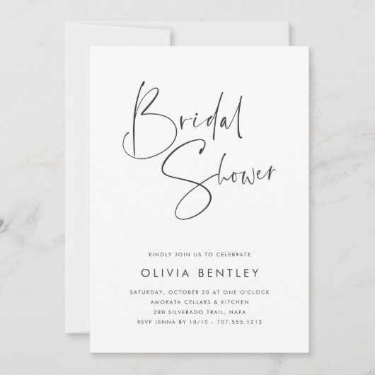 Modern minimalistisch handgeschreven script Vrijge Kaart (Voorkant)