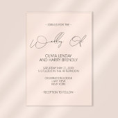 Modern minimalistisch handschrift huwelijk acryl uitnodigingen