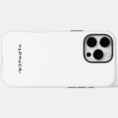 Modern minimalistisch handschrift wit Case-Mate iPhone case (Achterkant (horizontaal))