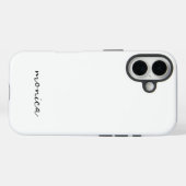 Modern minimalistisch handschrift wit Case-Mate iPhone case (Achterkant (horizontaal))