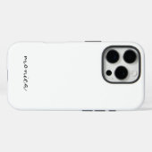 Modern minimalistisch handschrift wit Case-Mate iPhone case (Achterkant (horizontaal))