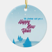 Modern minimalistisch Happy New Year Ornament voor (Voorkant)