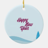 Modern minimalistisch Happy New Year Ornament voor (Achterkant)