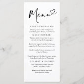 Modern minimalistisch hart typografie menu (Voorkant)