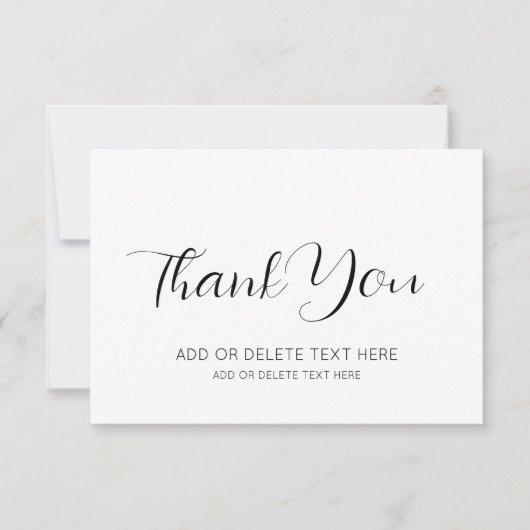 Modern, minimalistisch Hartelijk dank Notitiekaartje (Voorkant)