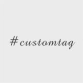 Modern Minimalistisch Hashtag-ontwerp Sticker (Voorkant)