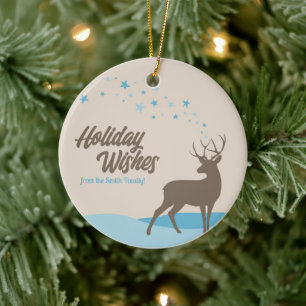 Modern minimalistisch hert Holiday Ornament niet-f
