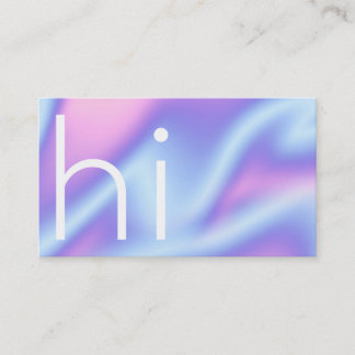 Modern minimalistisch HI hollografisch paars en ro Visitekaartje