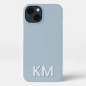 Modern minimalistisch Hoesje-Mate voor tonal Monog iPhone Hoesje (Achterkant)