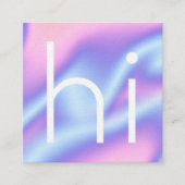 Modern minimalistisch holografisch ontwerp vierkante visitekaartje (Voorkant)