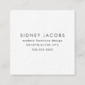 Modern minimalistisch holografisch ontwerp vierkante visitekaartje (Achterkant)